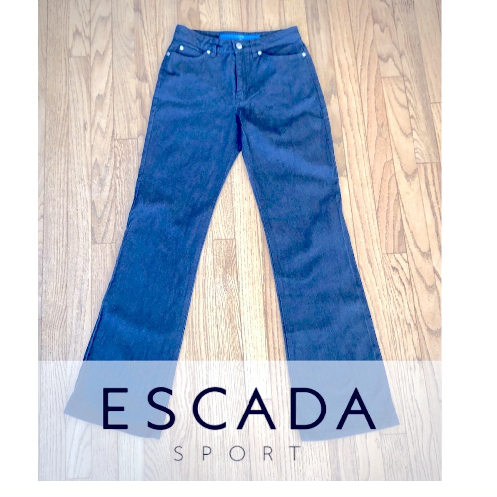 Rare! Vintage Escada Sport Cotton/Silk Bootcut Jeans. Size 4.